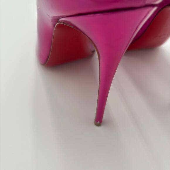Christian Louboutin Kate 100 Pink Mirrored Leather High Heel Pumps Size EU 38 - Picture 6 of 14